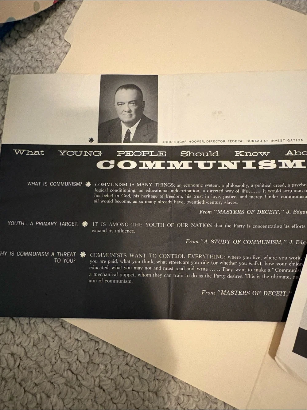 Communism 1963 Vintage Patriotic Educational Pamphlet Set - Black & White